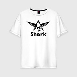 Футболка оверсайз женская Крылатая акула, цвет: белый