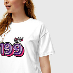 Футболка оверсайз женская Игрок номер 199, цвет: белый — фото 2