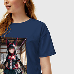 Футболка оверсайз женская Рори Меркурия с алебардой, цвет: тёмно-синий — фото 2