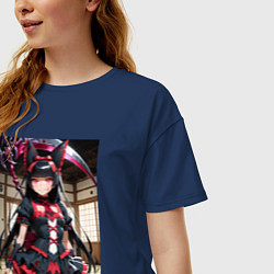 Футболка оверсайз женская Рори Меркурия с алебардой, цвет: тёмно-синий — фото 2