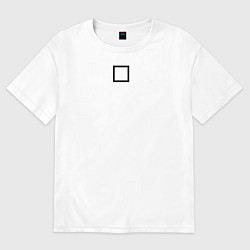 Футболка оверсайз женская Игра в кальмара квадрат белая, цвет: белый