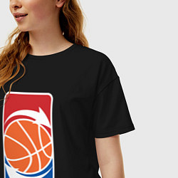 Футболка оверсайз женская Обмен NBA, цвет: черный — фото 2