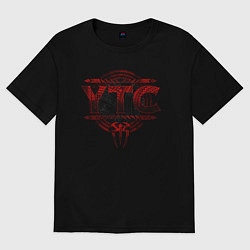 Футболка оверсайз женская Roman Reigns ytc wwe logo, цвет: черный