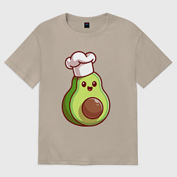 Футболка оверсайз женская Повар авокадо, цвет: миндальный