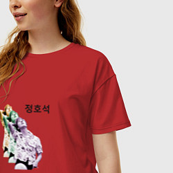 Футболка оверсайз женская J-Hope BTS, цвет: красный — фото 2