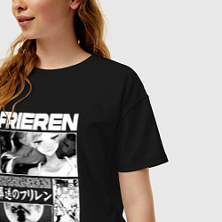 Футболка оверсайз женская Sou sou no frieren, цвет: черный — фото 2