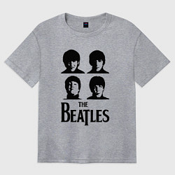 Женская футболка оверсайз Beatles исполнители