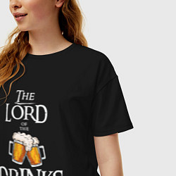 Футболка оверсайз женская The lord of the drinks, цвет: черный — фото 2