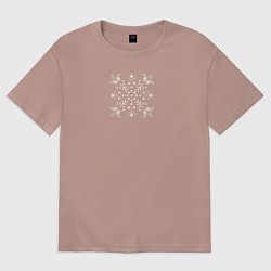 Женская футболка оверсайз Этнический узор пейсли