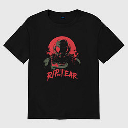 Женская футболка оверсайз Rip and tear