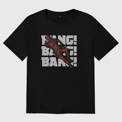 Футболка оверсайз женская Deadpool bang, цвет: черный