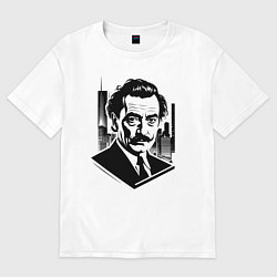 Футболка оверсайз женская Сальвадор Дали в городском стиле, цвет: белый