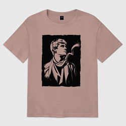 Женская футболка оверсайз Есенин в стиле стрит-арт