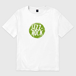 Женская футболка оверсайз Jazz rock in green