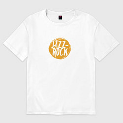 Женская футболка оверсайз Jazz rock in orange