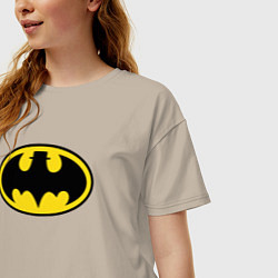 Футболка оверсайз женская Heisenberg Batman, цвет: миндальный — фото 2