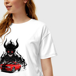 Футболка оверсайз женская Dodge - Demon SRT, цвет: белый — фото 2