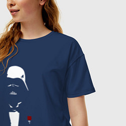 Футболка оверсайз женская Dart Vader, цвет: тёмно-синий — фото 2