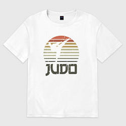 Футболка оверсайз женская Judo fighter, цвет: белый