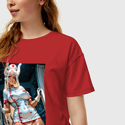 Футболка оверсайз женская Косплей медсестры от Мирко, цвет: красный — фото 2