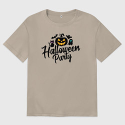 Женская футболка оверсайз Хэллоуин-Вечеринка