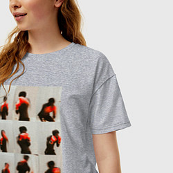 Футболка оверсайз женская Боксер фотографии, цвет: меланж — фото 2