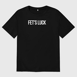 Футболка оверсайз женская Fets luck, цвет: черный