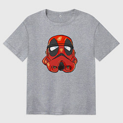 Футболка оверсайз женская Deadpool trooper, цвет: меланж