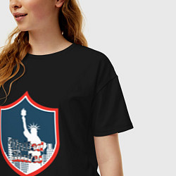Футболка оверсайз женская United States, цвет: черный — фото 2