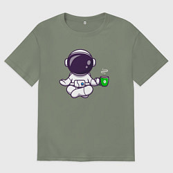 Женская футболка оверсайз Space coffee yoga