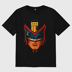 Футболка оверсайз женская Судья Дредд, цвет: черный