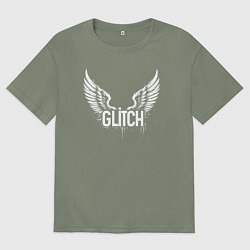 Женская футболка оверсайз Крылья глитча