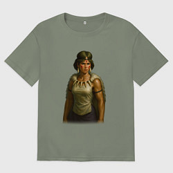 Женская футболка оверсайз Принцесса Мононоке реализм