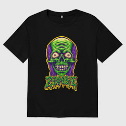 Женская футболка оверсайз Evil zombie