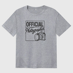 Футболка оверсайз женская Официальный фотограф, цвет: меланж