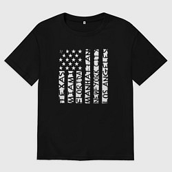 Футболка оверсайз женская USA style, цвет: черный