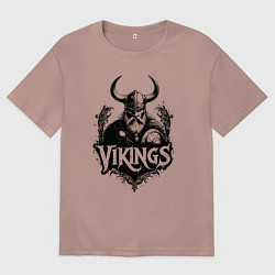 Женская футболка оверсайз Викинг со щитом