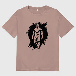 Женская футболка оверсайз Мускулистый торс мужчины