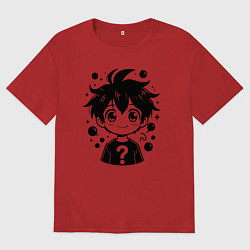 Женская футболка оверсайз Тайна в аниме
