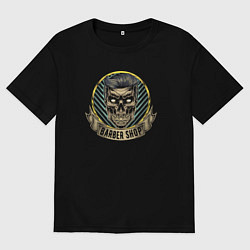 Женская футболка оверсайз Barber shop