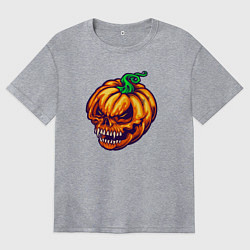 Футболка оверсайз женская Monster pumpkin, цвет: меланж