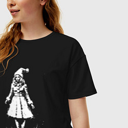 Футболка оверсайз женская Зимняя элегия, цвет: черный — фото 2