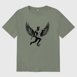 Футболка оверсайз женская Крылатый форвард, цвет: авокадо