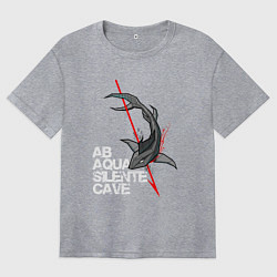 Женская футболка оверсайз Бойся тихой воды