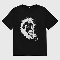 Женская футболка оверсайз Хоккеист граффити