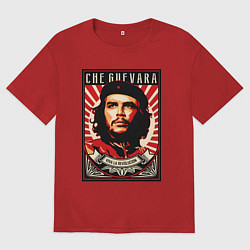 Футболка оверсайз женская Che - viva la revolucion, цвет: красный