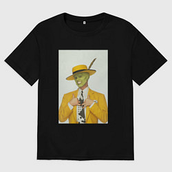 Футболка оверсайз женская Маска - Джим Керри, цвет: черный