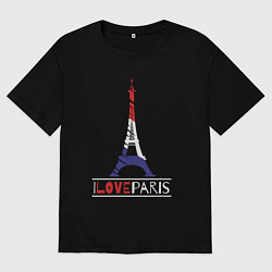 Женская футболка оверсайз Love Paris