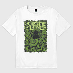 Футболка оверсайз женская Suicide Silence, цвет: белый