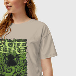 Футболка оверсайз женская Suicide Silence, цвет: миндальный — фото 2